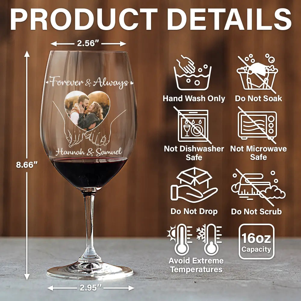 Custom Photo You And Me We Got This - Personalized Wine Glass