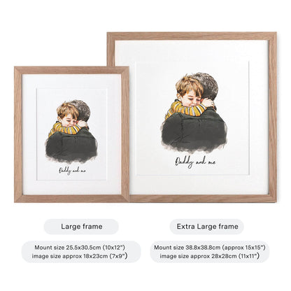 Daddy and Me Illustration - Custom Portrait Art