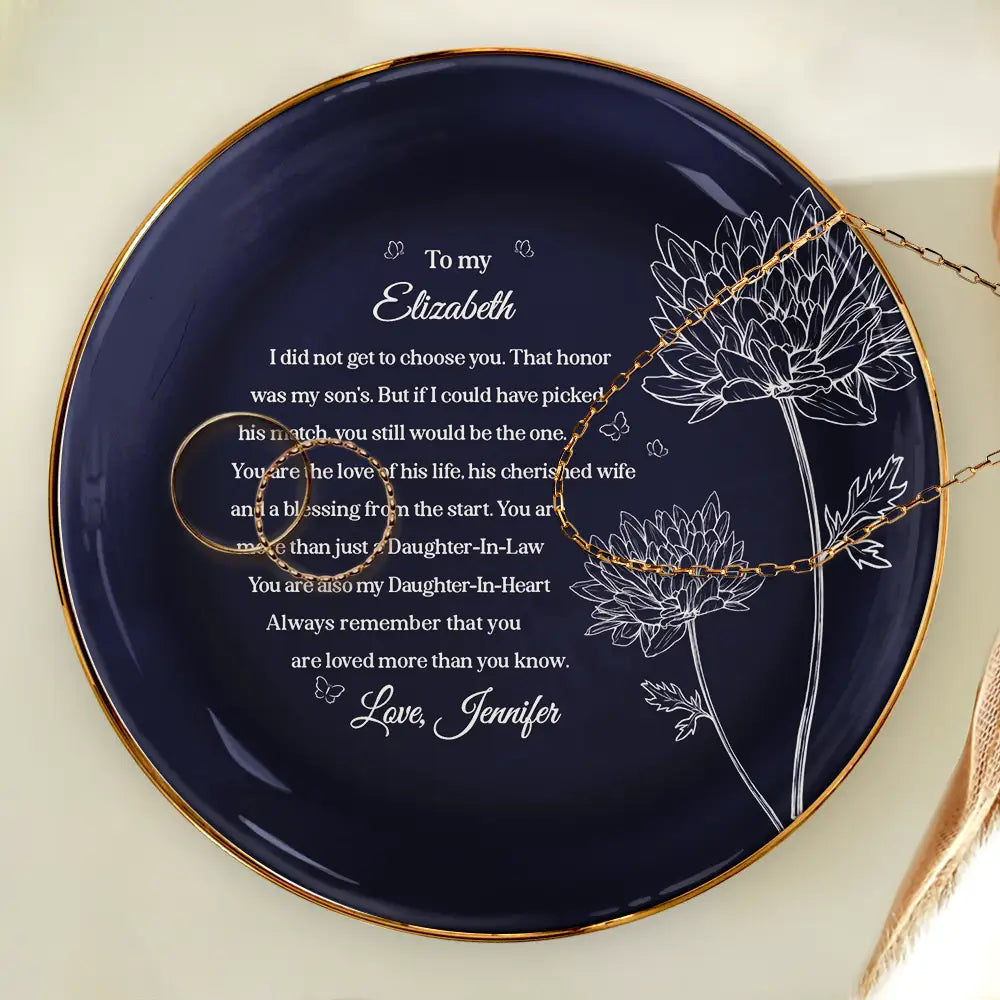 Daughter-In-Law You Are Also My Daughter-In-Heart - Personalized Ring Dish