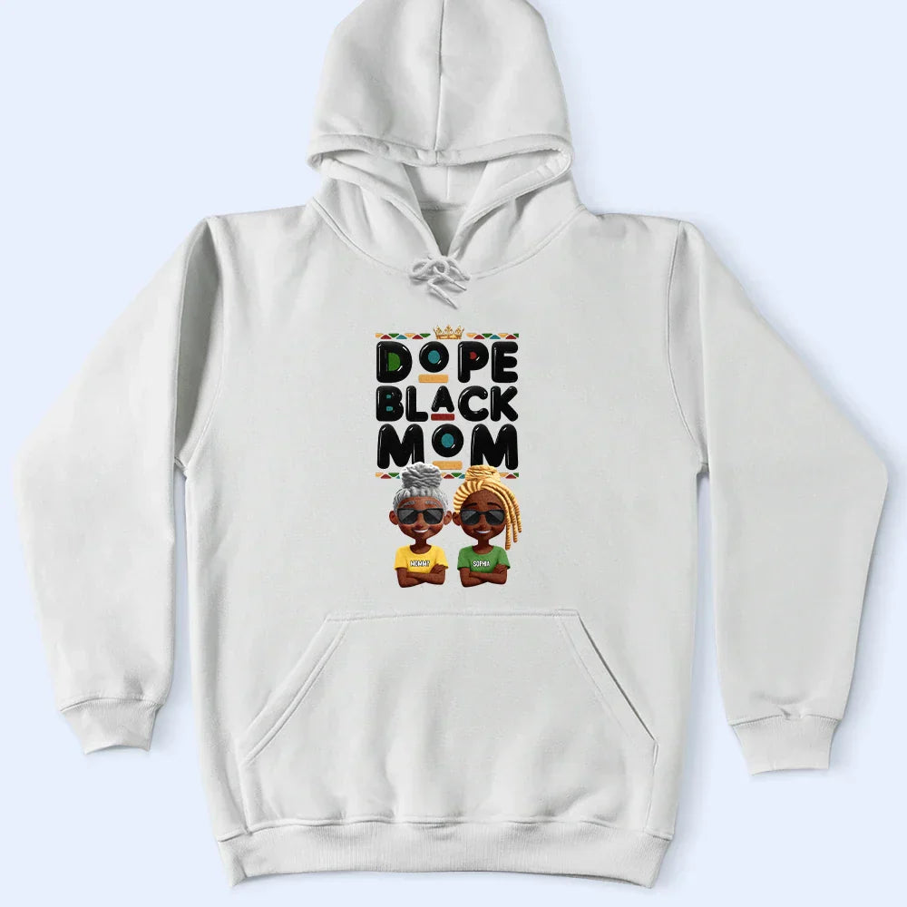 Dope Black Mom Funny Mama 3D Effect Cartoon - Personalized T Shirt