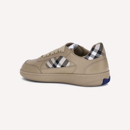 Men’s Burberry Leather Check Terrace Beige Sneakers
