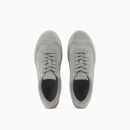Men's Emporio Leather And Suede Gray Sneakers