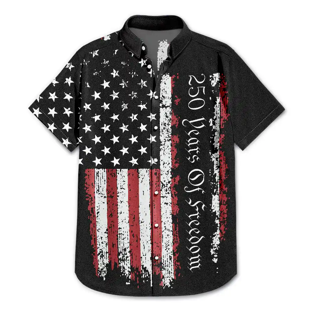 Early US Flag America 250 Years Of Freedom - Hawaiian Shirt