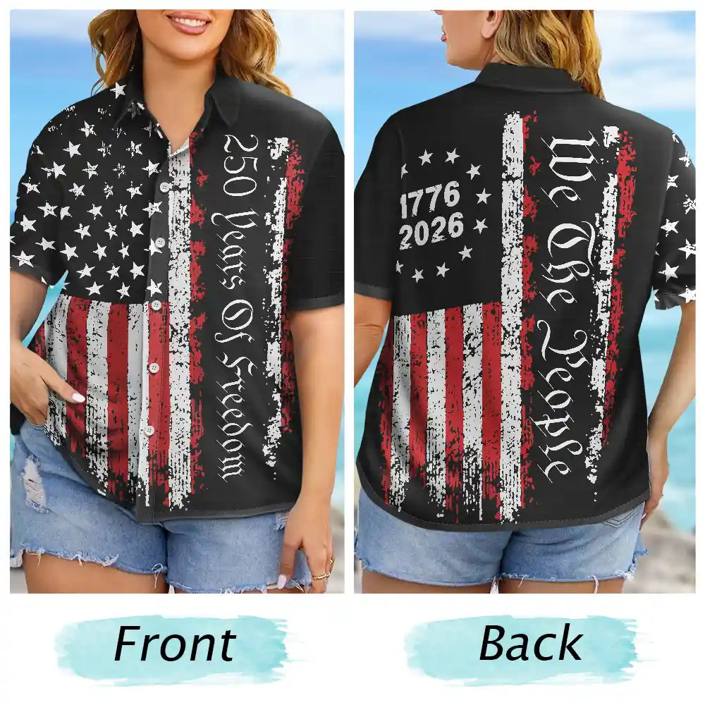 Early US Flag America 250 Years Of Freedom - Hawaiian Shirt