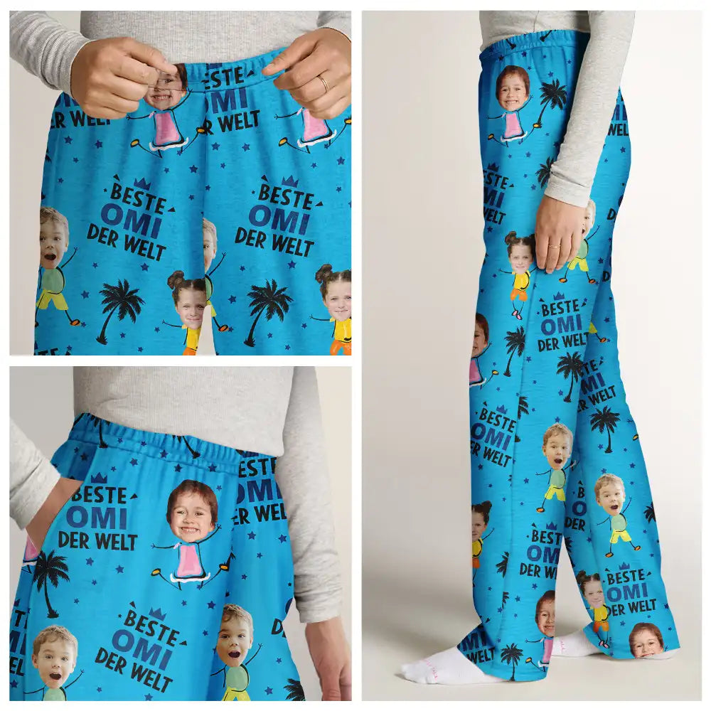 Eigenes Foto Beste Mama Oma Der Welt - Personalisierte Pyjamahose
