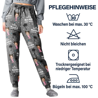 Eigenes Foto Bester Papa Beste Mama Der Welt - Personalisiertes Pyjamahose