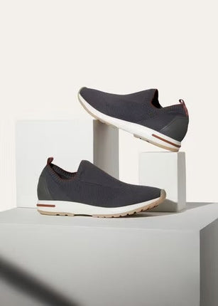 Men's Loro Piana 360 LP Flexy Walk Gray Brick Ted Sneakers