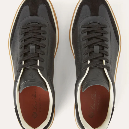 Men's Loro Piana Tennis Walk Black Sneakers