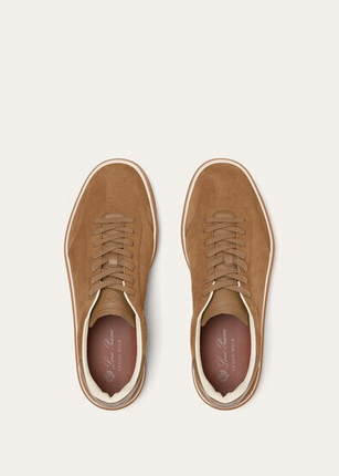 Men's Loro Piana Tennis Walk  Light Sand Dune Sneakers