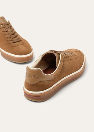 Men's Loro Piana Tennis Walk  Light Sand Dune Sneakers
