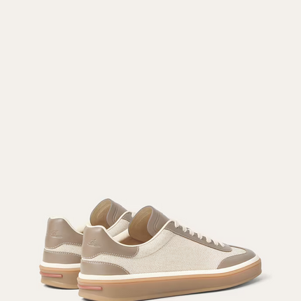 Men's Loro Piana Tennis Walk  Natural Almond Tree Sneakers