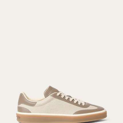 Men's Loro Piana Tennis Walk  Natural Almond Tree Sneakers