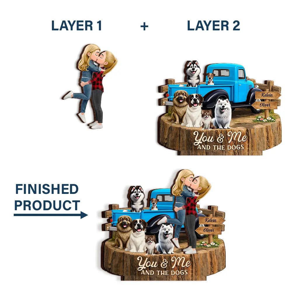 Flannel Standing Couple You And Me We Got This - Personalized Custom Shaped Wooden Plaque