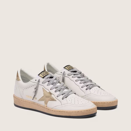 Men's Golden Goose Ball Star Gold Laminated Star Sneakers