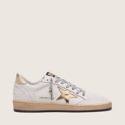 Men's Golden Goose Ball Star Gold Laminated Star Sneakers