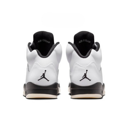Men's Nike Air Jordan 5 Retro White Black Shoes