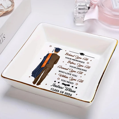 Graduation Behind You All Your Memories - Personalized Ring Dish