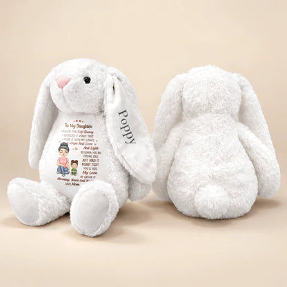 Grandmother Granddaughter I Filled It With My Wishes - Personalized Soft Toy Bunny