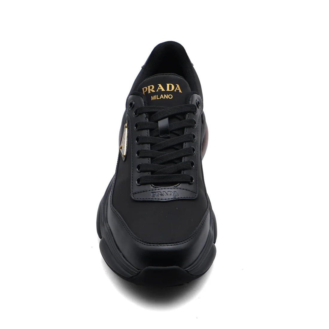Men's Prada Milano Premium Quality Italian Black Sneakers
