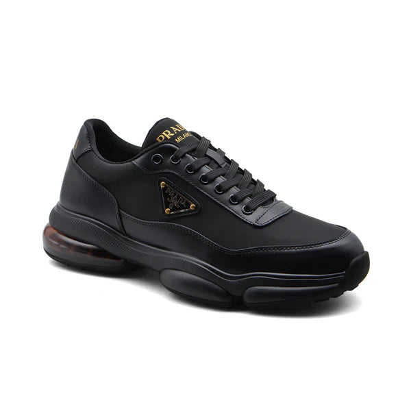 Men's Prada Milano Premium Quality Italian Black Sneakers