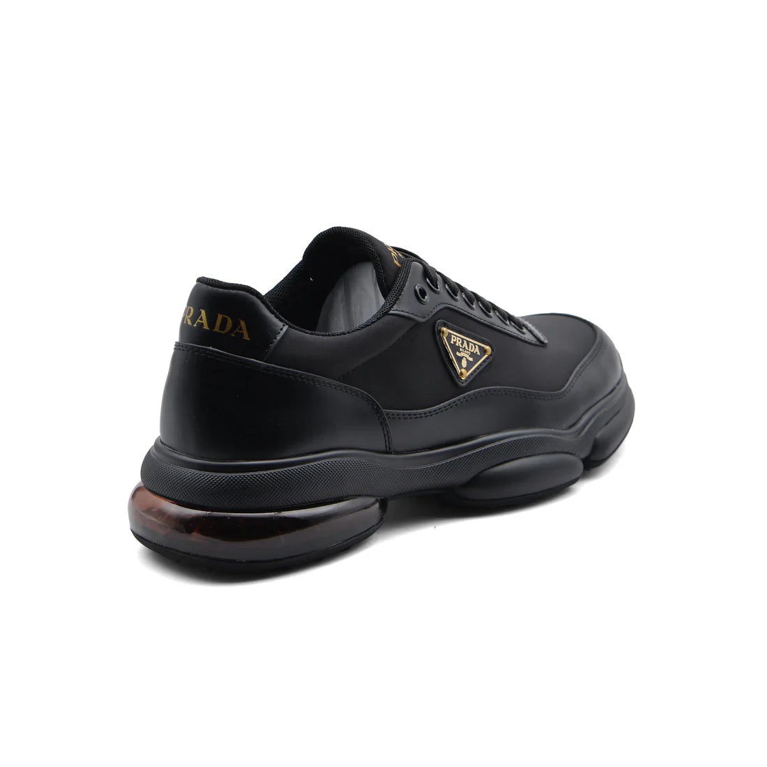 Men's Prada Milano Premium Quality Italian Black Sneakers