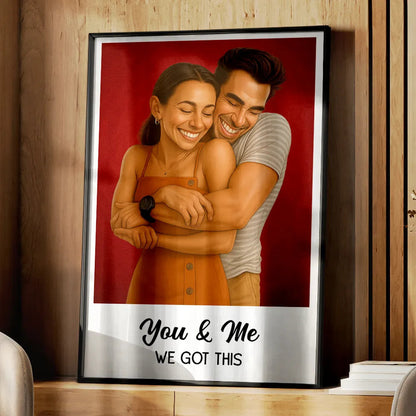 Custom Photo Caricature Funny Couple Family I'm Yours No Returns - Personalized Poster