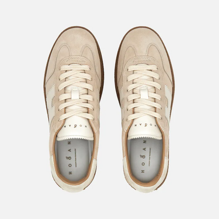 Men's Hogan Cool Suede Platform Beige Sneakers