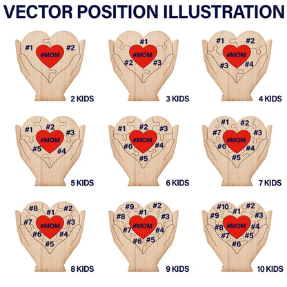 Hands Holding Heart You Are The Piece That Holds Us Together - Personalized Custom Shaped Wooden Puzzle