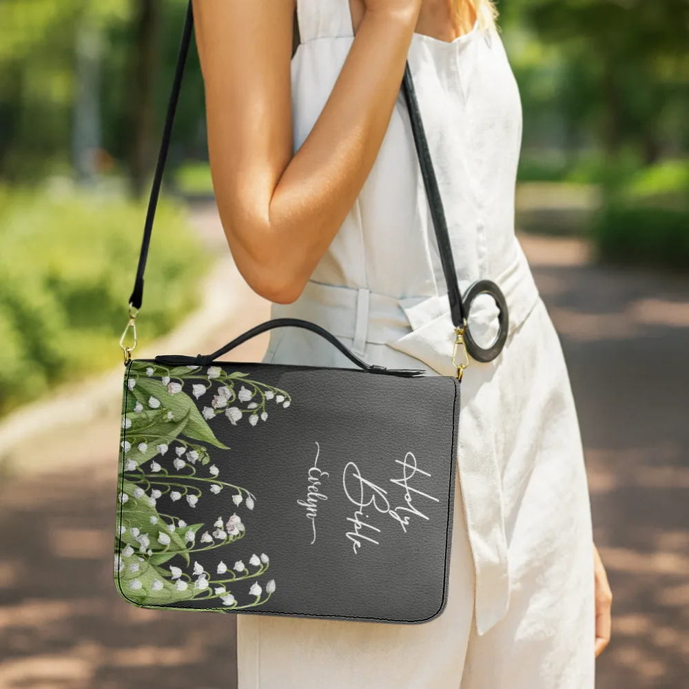 Holy Bible With Birth Month Flower Garden - Personalized Bible Cover