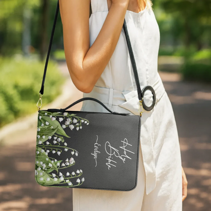 Holy Bible With Birth Month Flower Garden - Personalized Bible Cover