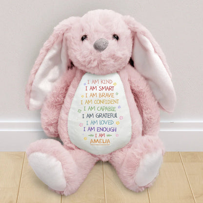I Am Kind I Am Smart - Personalized Soft Toy Bunny