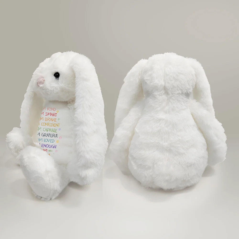 I Am Kind I Am Smart - Personalized Soft Toy Bunny