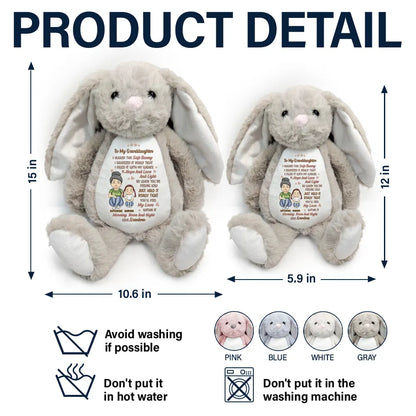 I Filled It With My Wishes Grandmother Granddaughter - Personalized Soft Toy Bunny