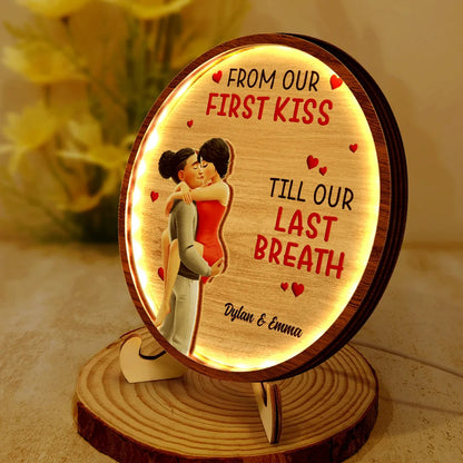 I Met You Liked You Love You Forever - Personalized LED Light Wooden Plaque