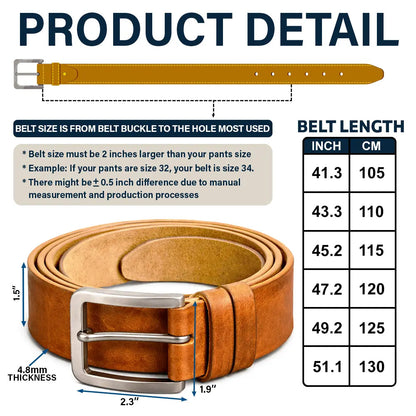 Couple Old Buck Sweet Doe - Personalized Cowhide Leather Belt