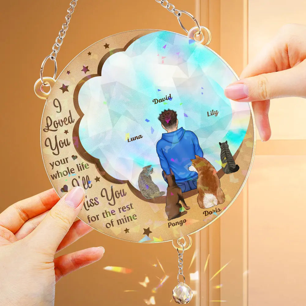 I'll Miss You For The Rest Of Mine - Personalized Rainbow Suncatcher With Crystal Ball Prism