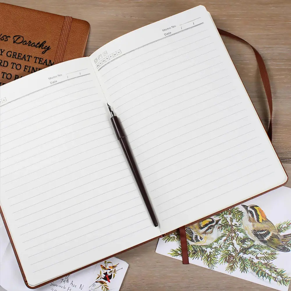 It Takes A Village Thanks You For Being A Part Of Us - Personalized Leather Journal