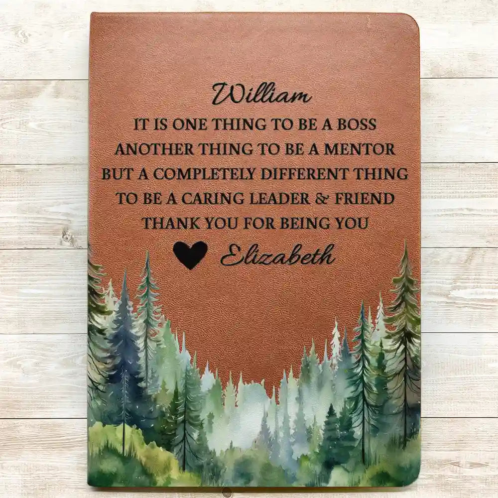 It Takes A Village Thanks You For Being A Part Of Us - Personalized Leather Journal