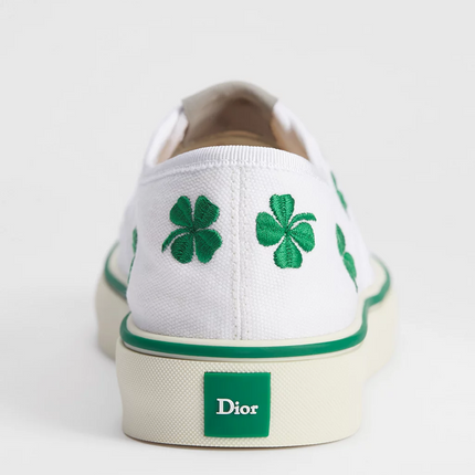 Men's Dior Saltwind Green Dior Clover Motif Sneakers