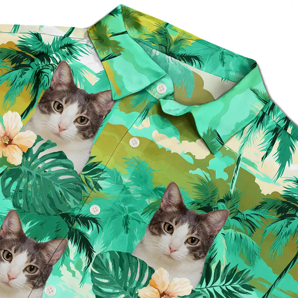 Custom Photo Beach Summer Tropical Fun Face Vacation Vibe - Personalized Hawaiian Shirt