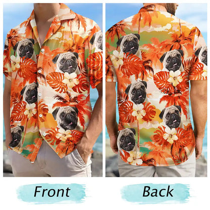 Custom Photo Beach Summer Tropical Fun Face Vacation Vibe - Personalized Hawaiian Shirt