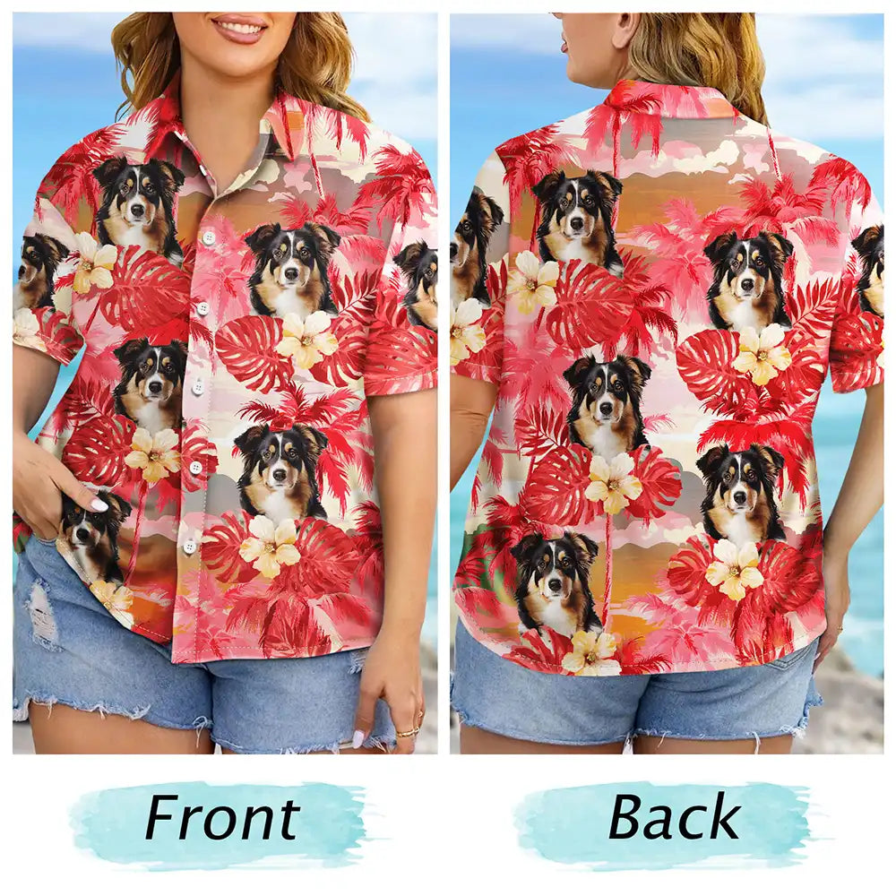 Custom Photo Beach Summer Tropical Fun Face Vacation Vibe - Personalized Hawaiian Shirt