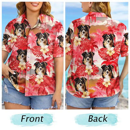 Custom Photo Beach Summer Tropical Fun Face Vacation Vibe - Personalized Hawaiian Shirt