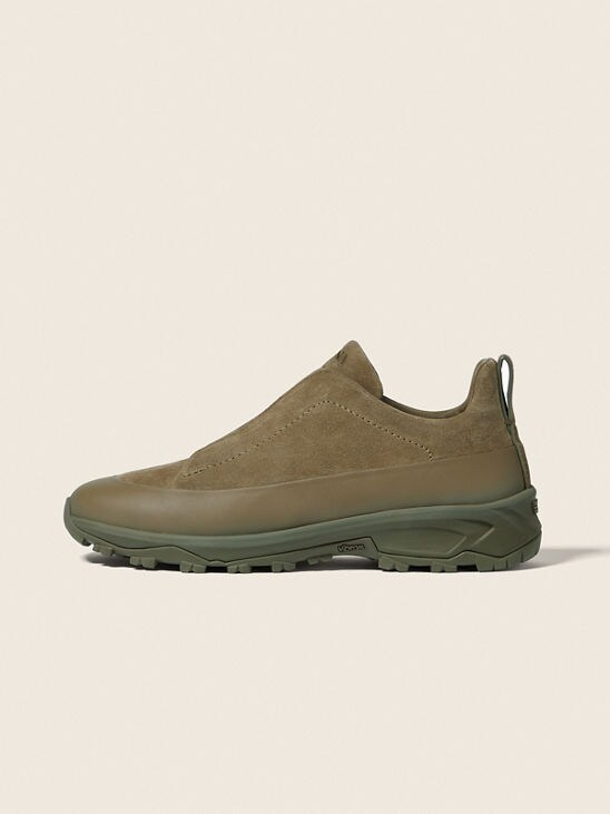 Men's Zegna Triple Stitch™ Monte Khaki Suede Sneakers