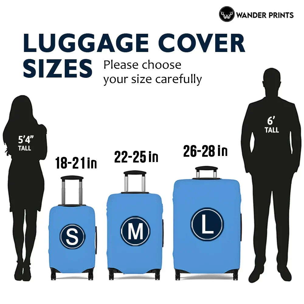 Name Floral Pattern - Personalized Luggage Cover