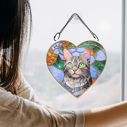 Custom Photo Stained Glass Portrait Mom Grandma Parents Family - Personalized Window Hanging Suncatcher Ornament