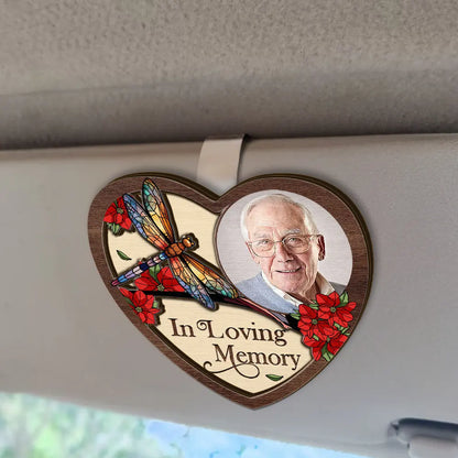 Custom Photo Memorial I'm Always With You - Personalised Custom Shaped Car Visor Clip
