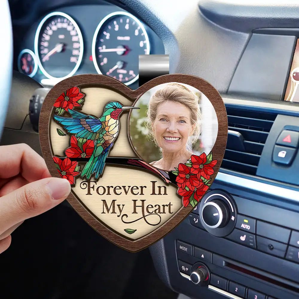 Custom Photo Memorial I'm Always With You - Personalised Custom Shaped Car Visor Clip