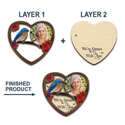 Custom Photo Memorial I'm Always With You - Personalized Custom Shaped Car Visor Clip