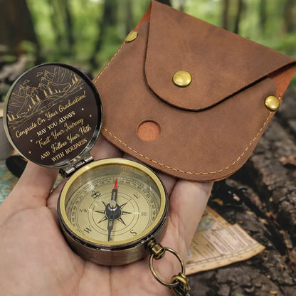 May You Always Trust Your Journey - Personalized Engraved Brass Compass
